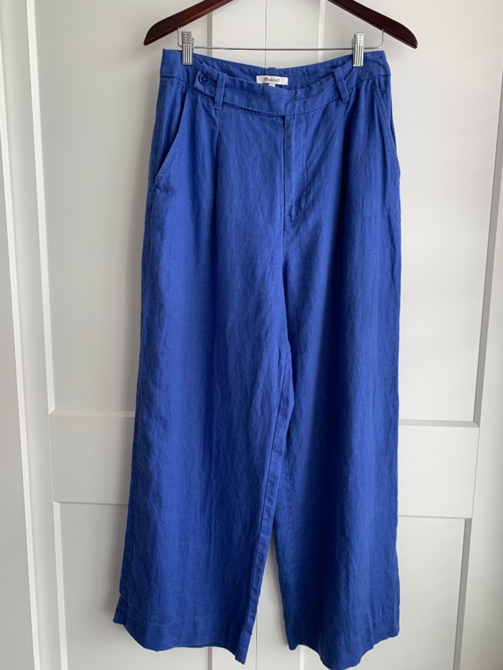 Madewell 100% Linen Wide Leg High Rise Trouser size 8 - Picture 2 of 10